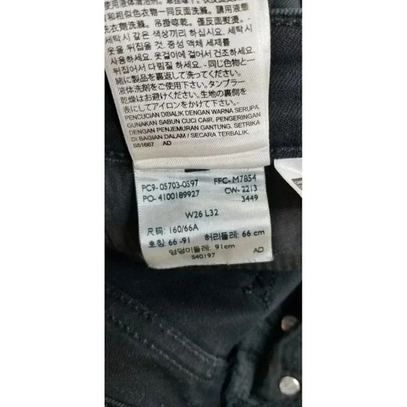 Levi's Size 26X30 Women's Demi Curve Modern Rise Skinny Black Denim Jeans - Picture 14 of 14